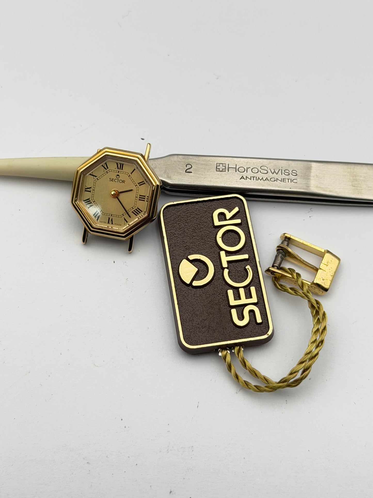 sector ottagonale 19x25mm vintage manual wind