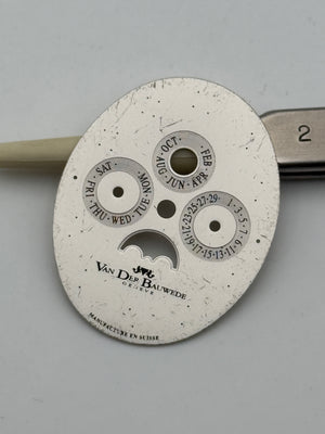van der bauwede calendar 28mm dial quadrante