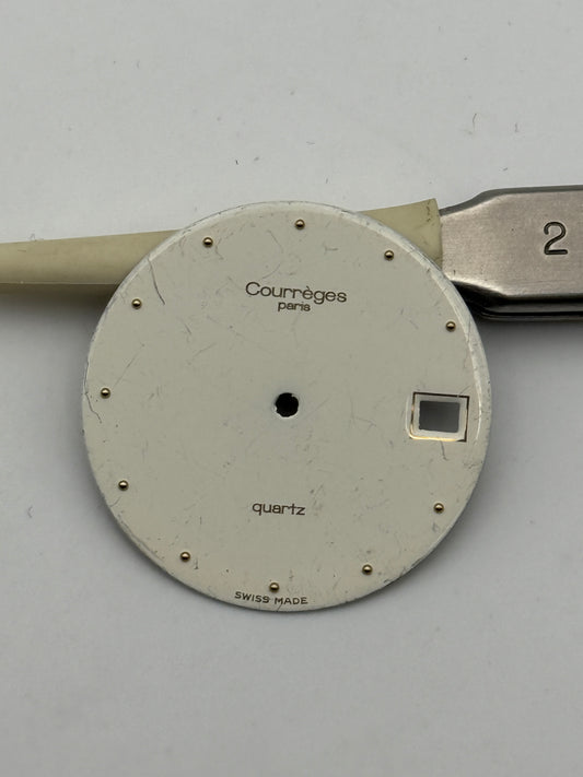 courreges paris quartz 27.5mm dial quadrante