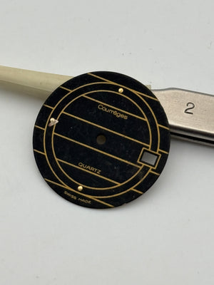 courregs paris quartz 25mm dial quadrante