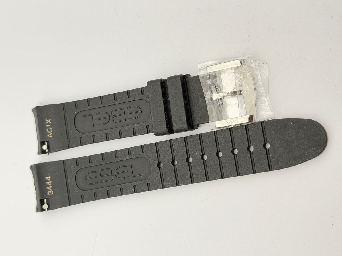 ebel 20mm eb-04-1-14-2015-1054-10-3-1 1216458 cinturino strap rubber new NOS