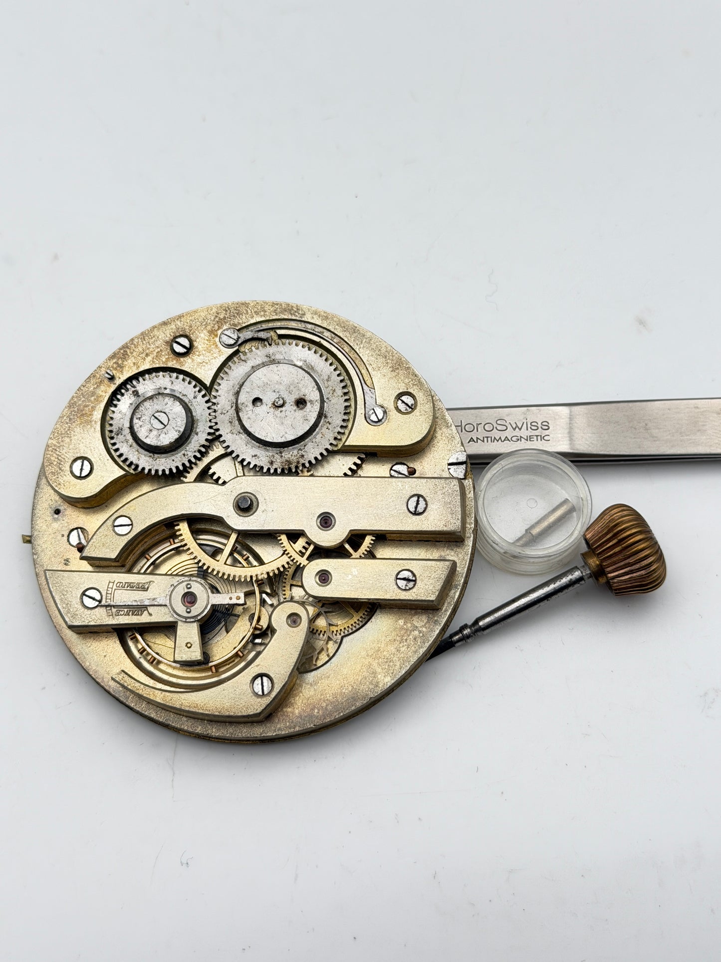 pocket watch carrozza old movement movimento 68mm
