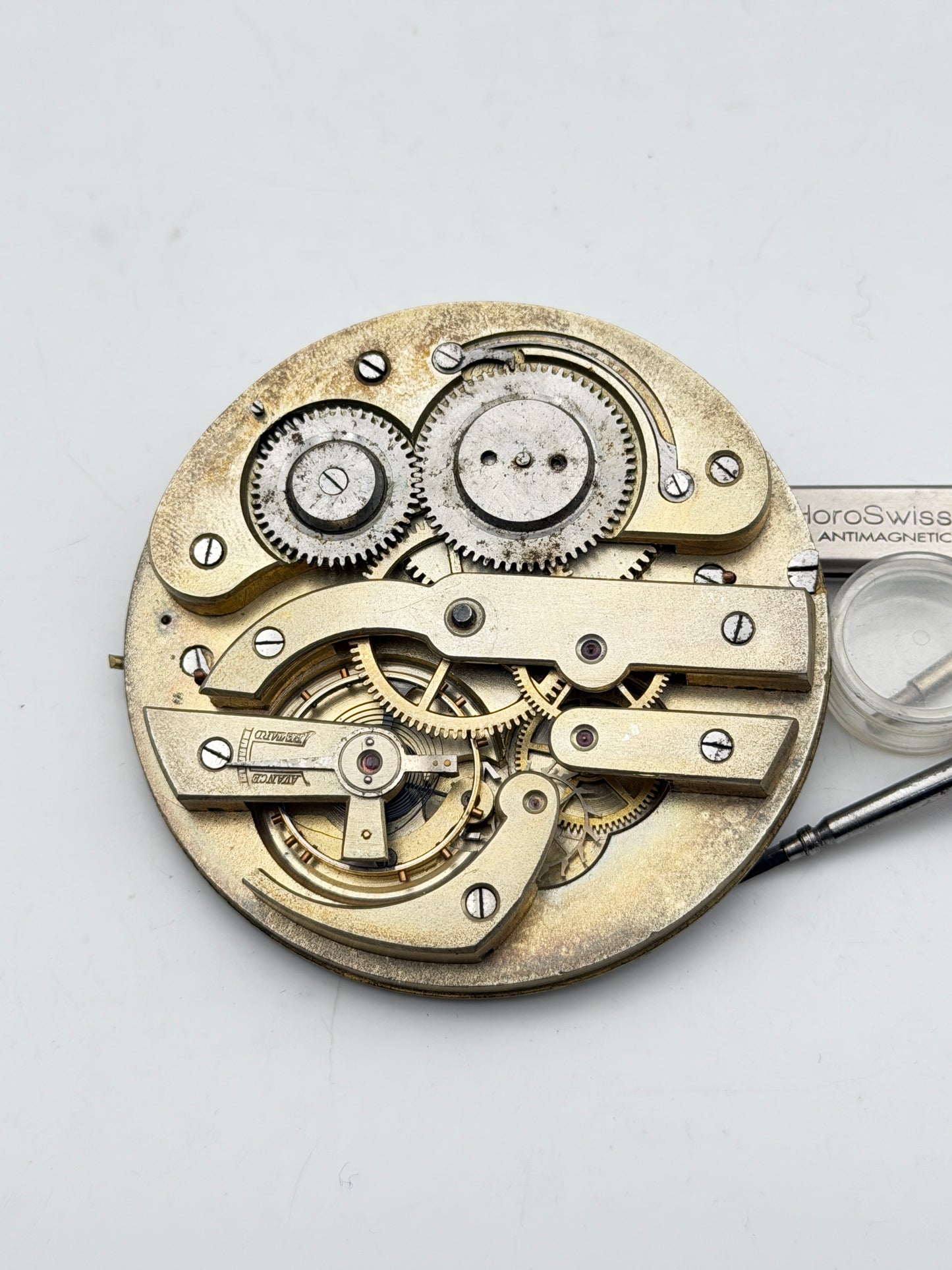 pocket watch carrozza old movement movimento 68mm
