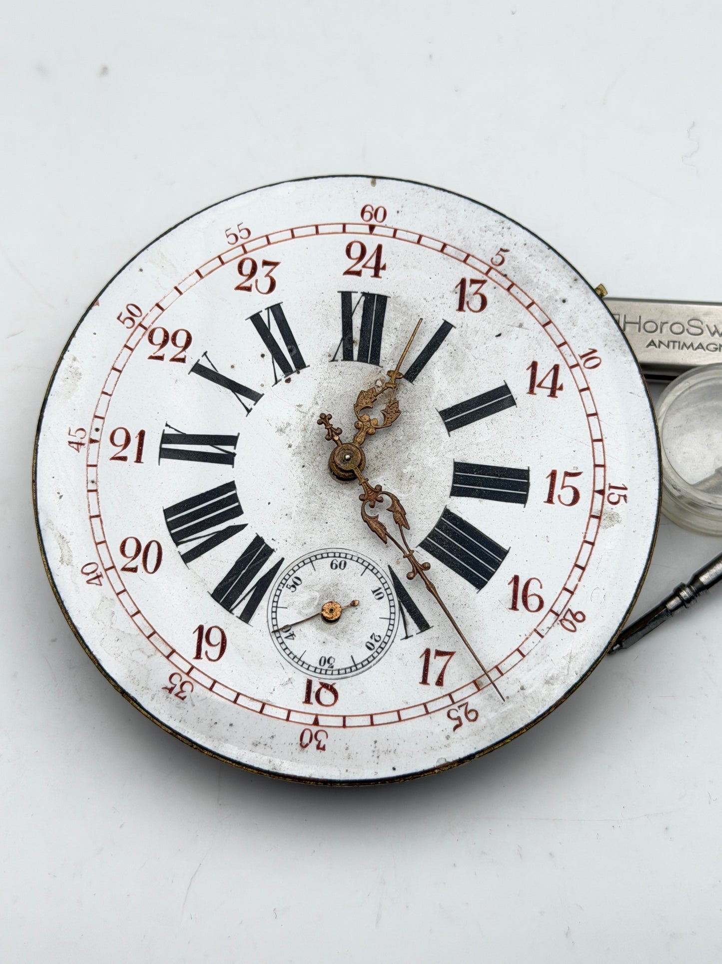 pocket watch carrozza old movement movimento 68mm