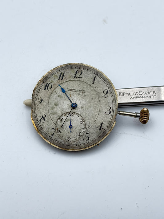 national watch co.chaux de fonds 42mm pocket watch movement movimento