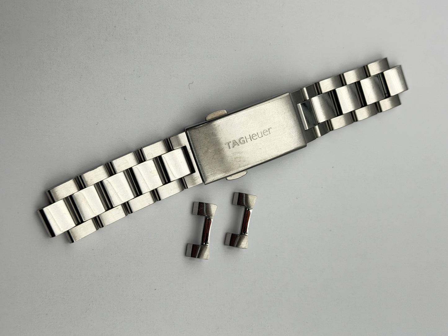 tag heuer g-e3 faa106 16mm  bracciale bracelet steel