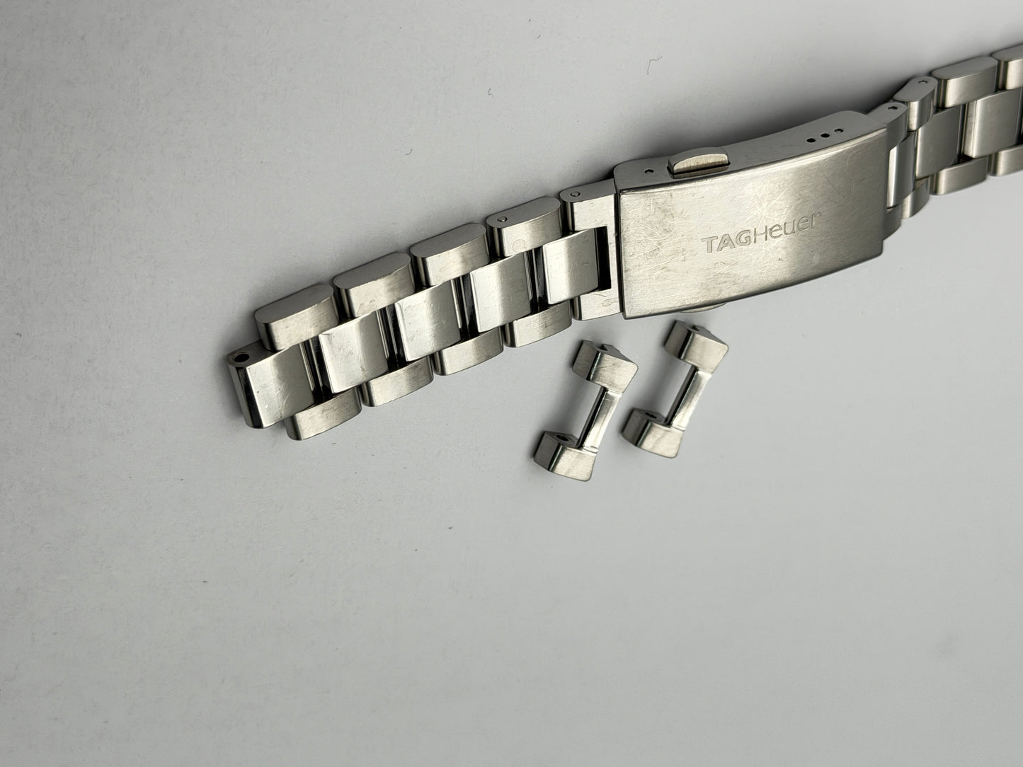 tag heuer g-e3 faa106 16mm  bracciale bracelet steel