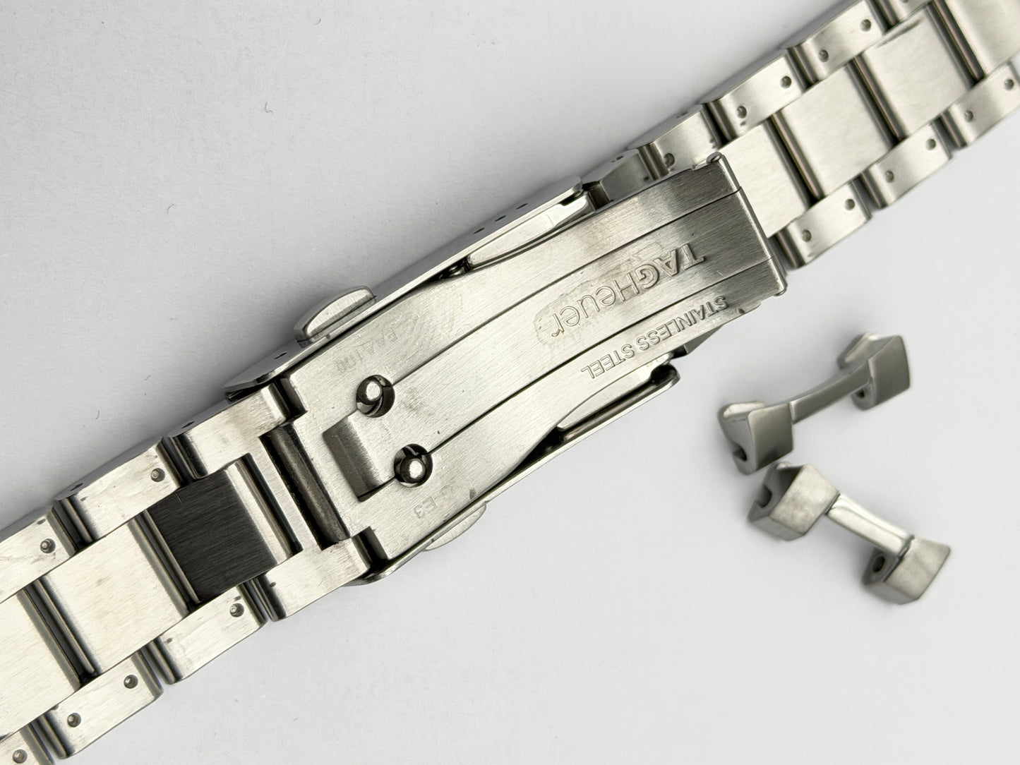 tag heuer g-e3 faa106 16mm  bracciale bracelet steel