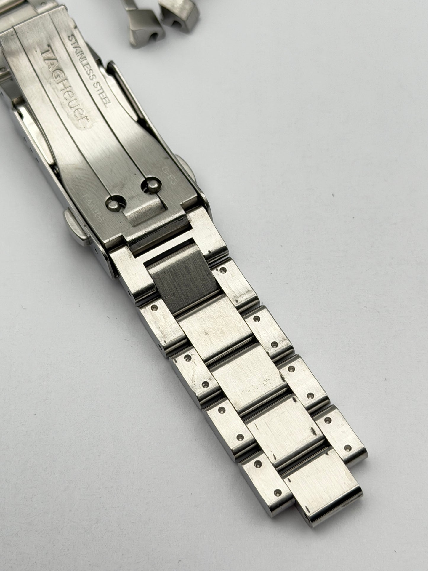 tag heuer g-e3 faa106 16mm  bracciale bracelet steel
