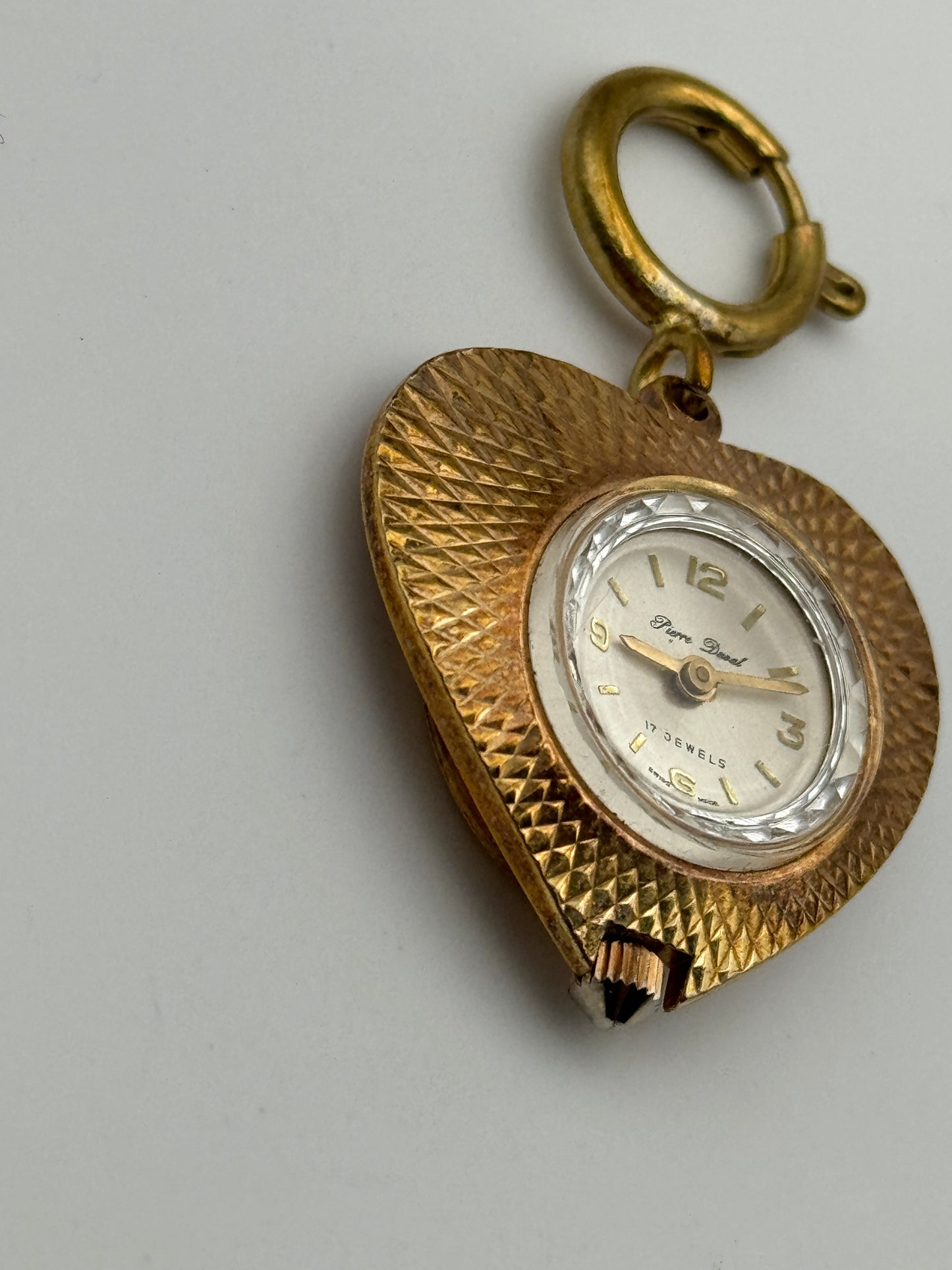 pierre deval vintage watch pendant manual wind swiss made