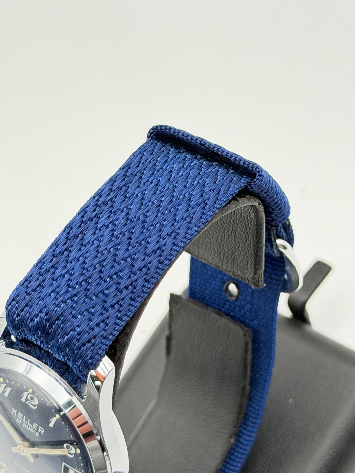 keller nos vintage watch blue swiss made