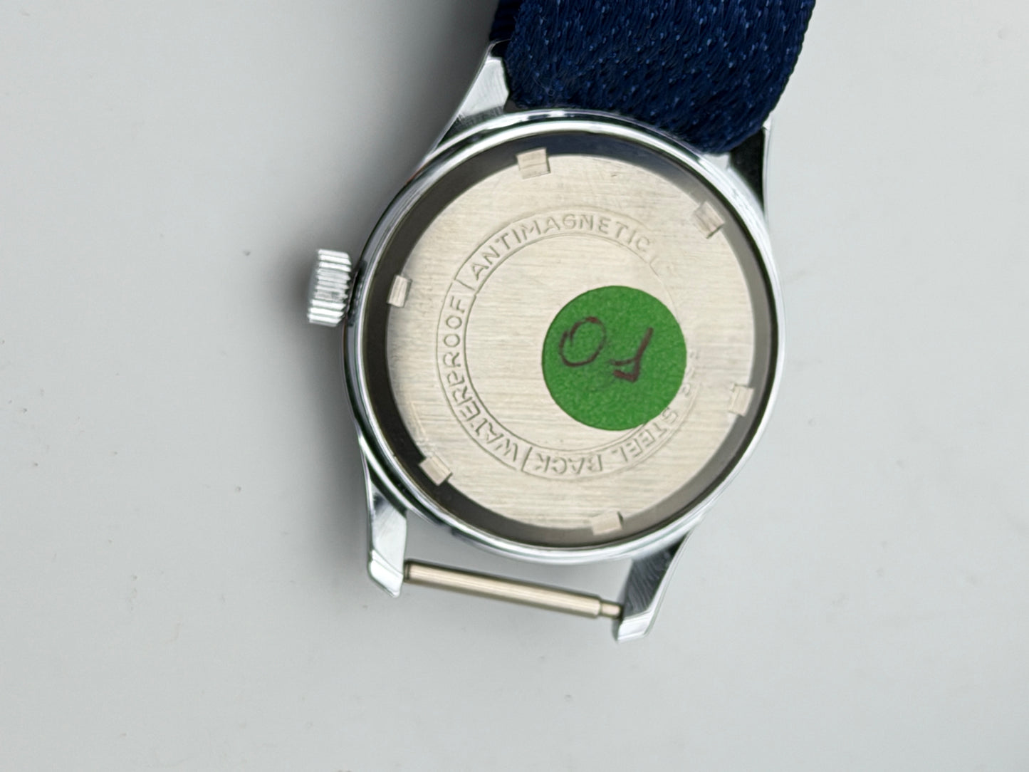 keller nos vintage watch blue swiss made