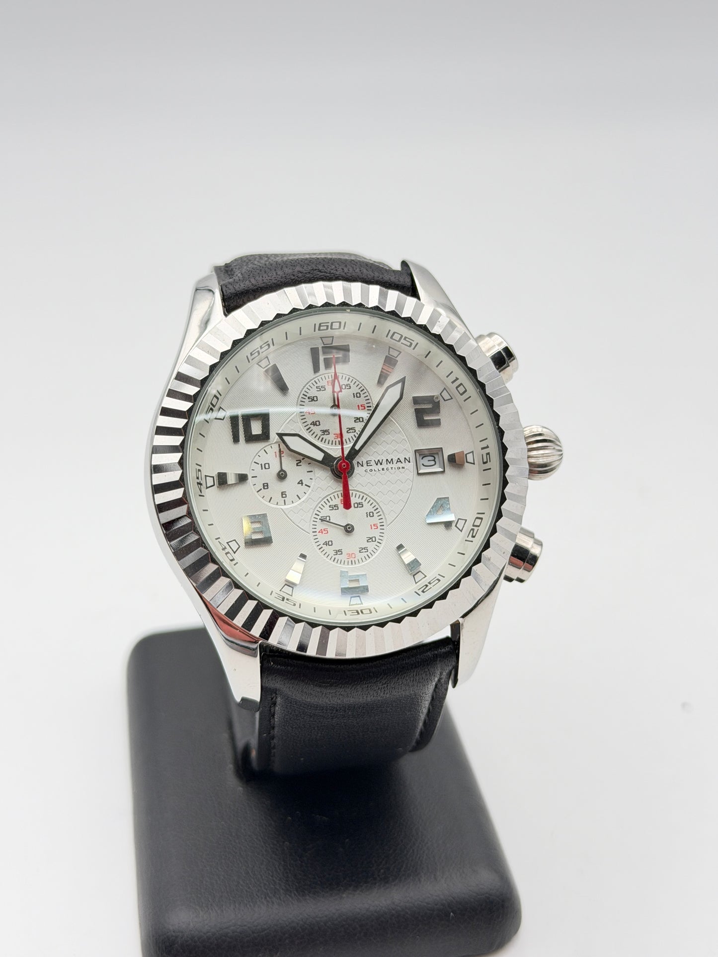 newmann chronograph watch quartz 45mm