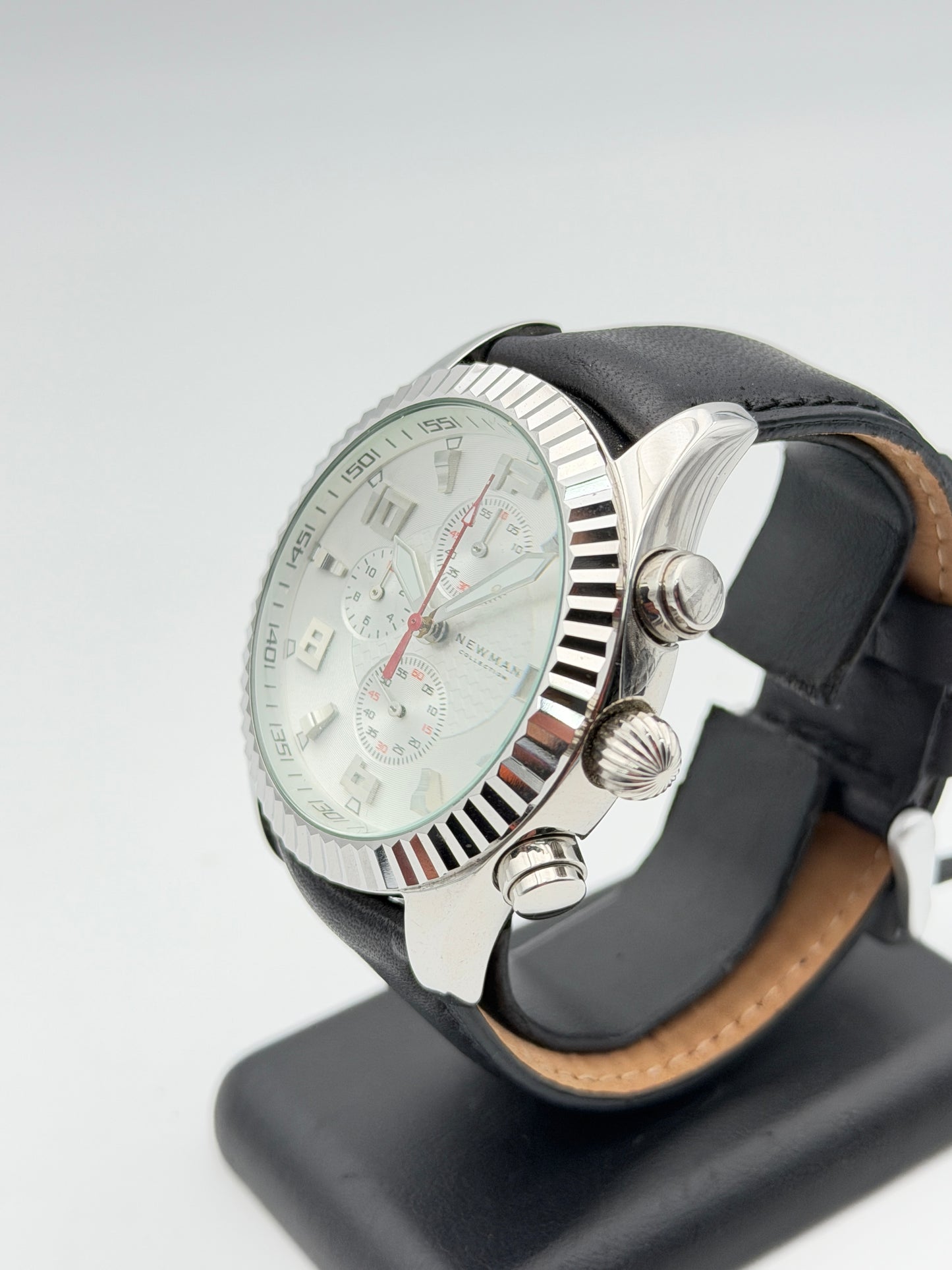 newmann chronograph watch quartz 45mm