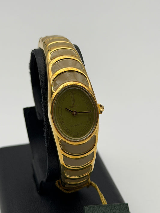 silver 18mm watch vintage manetta 70s new nos