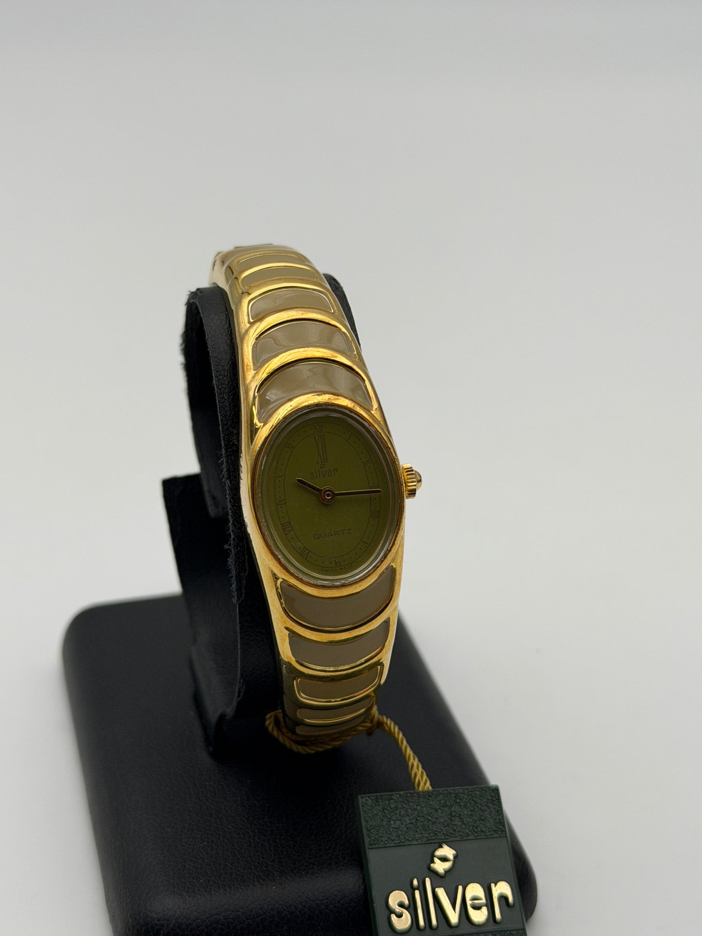 silver 18mm watch vintage manetta 70s new nos