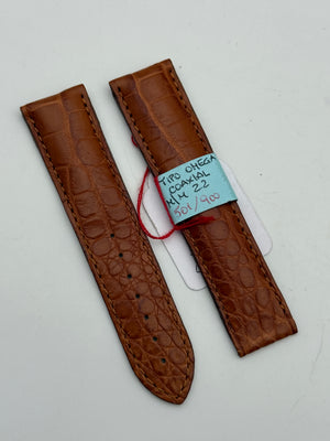 omega co-axial 22-20mm cinturino strap pelle leather  new nuovo