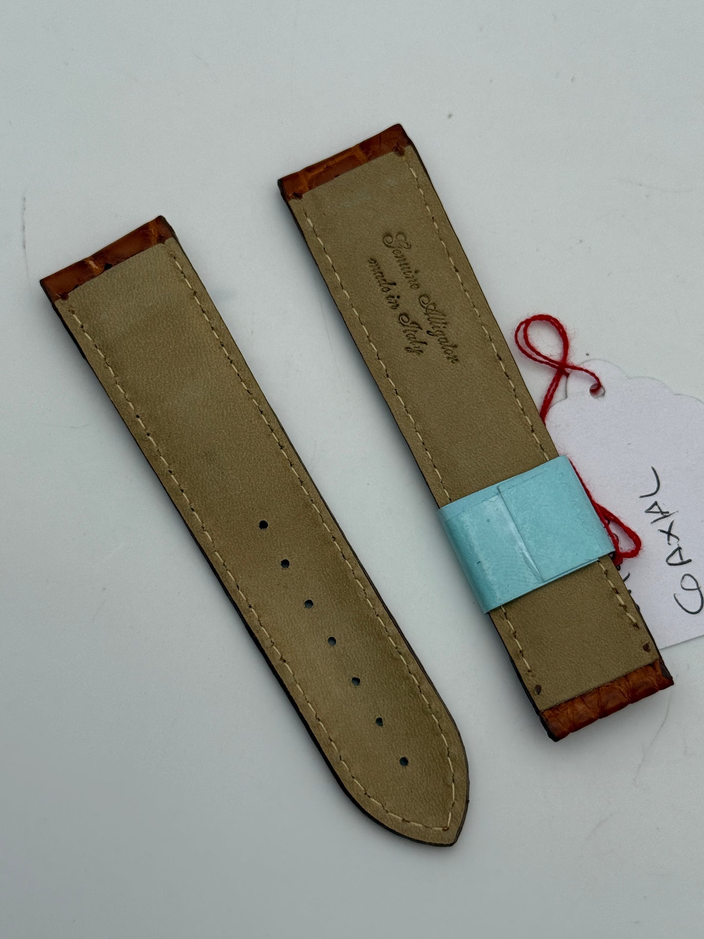 omega co-axial 22-20mm cinturino strap pelle leather  new nuovo