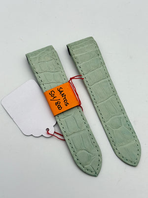 cartier santos 24-21mm cinturino strap pelle leather new nuovo
