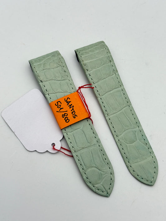 cartier santos 24-21mm cinturino strap pelle leather new nuovo