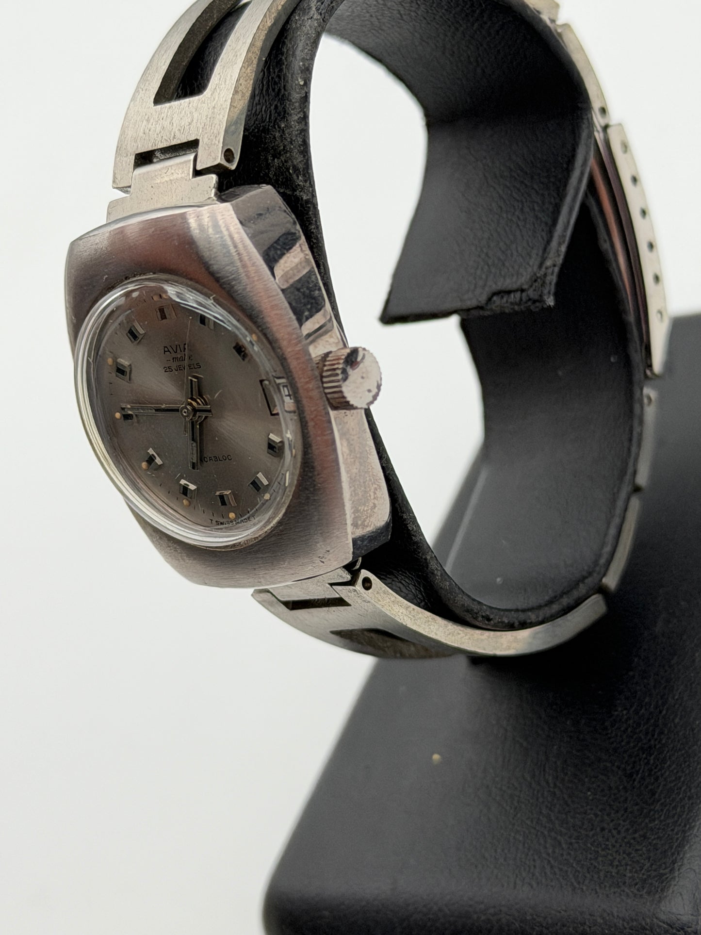 avia automatic watch vintage 70's 25mm steel