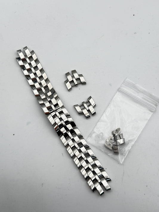 baume e mercier capeland chrono 20mm cinturino strap bracciale bracelet steel