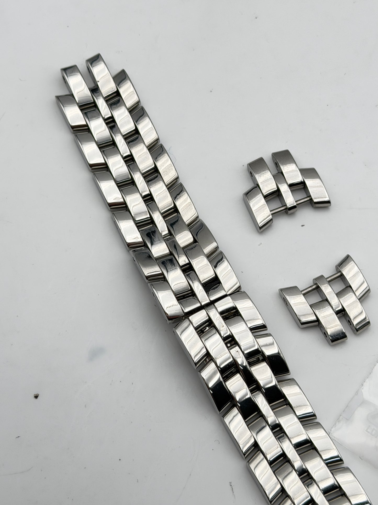baume e mercier capeland chrono 20mm cinturino strap bracciale bracelet steel