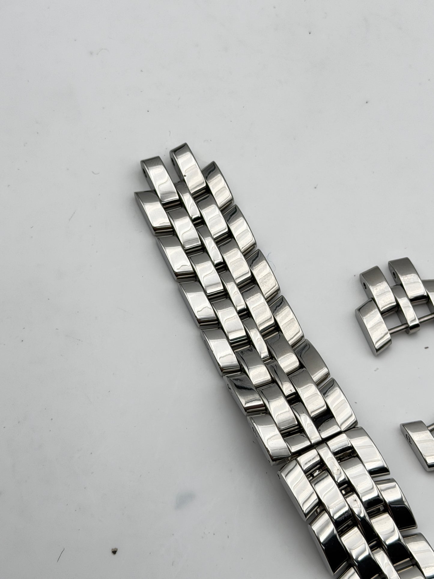 baume e mercier capeland chrono 20mm cinturino strap bracciale bracelet steel