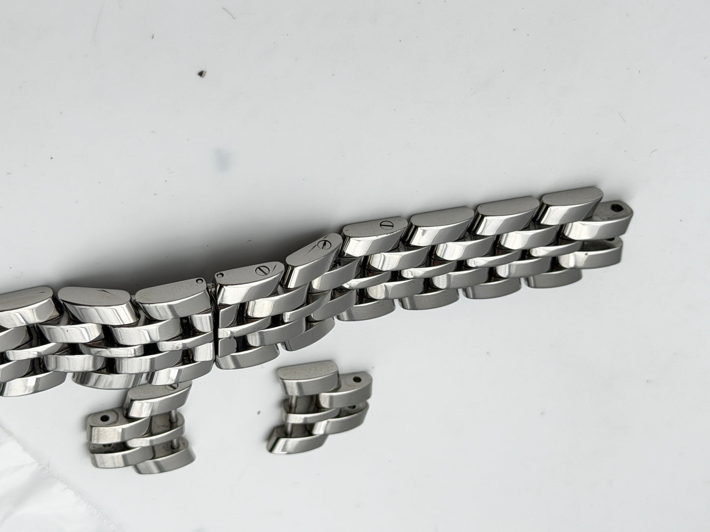 baume e mercier capeland chrono 20mm cinturino strap bracciale bracelet steel