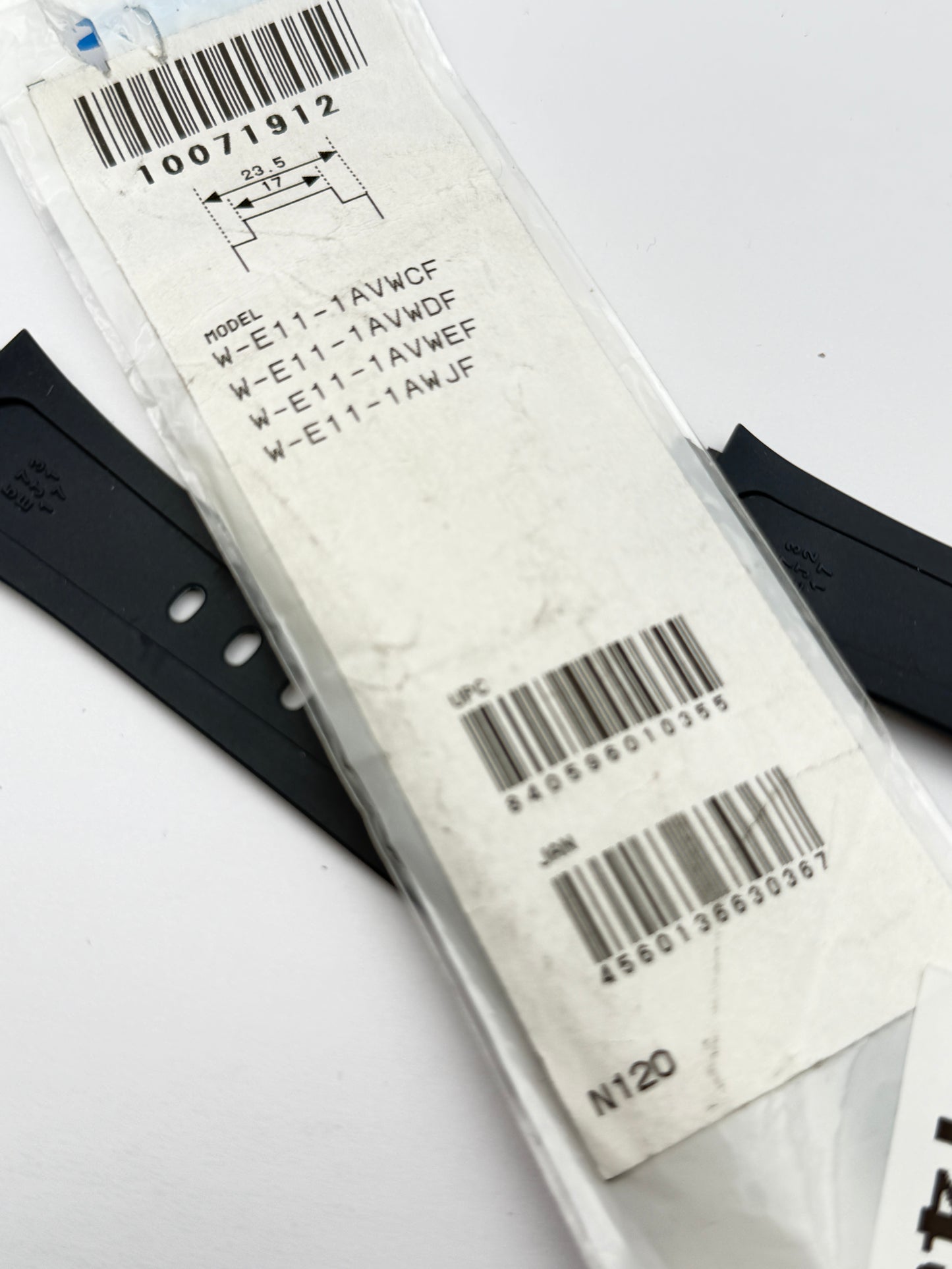 casio 17mm w-e11-1avwcf cinturino strap