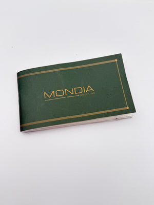 mondia libretto warranty booklet vintage