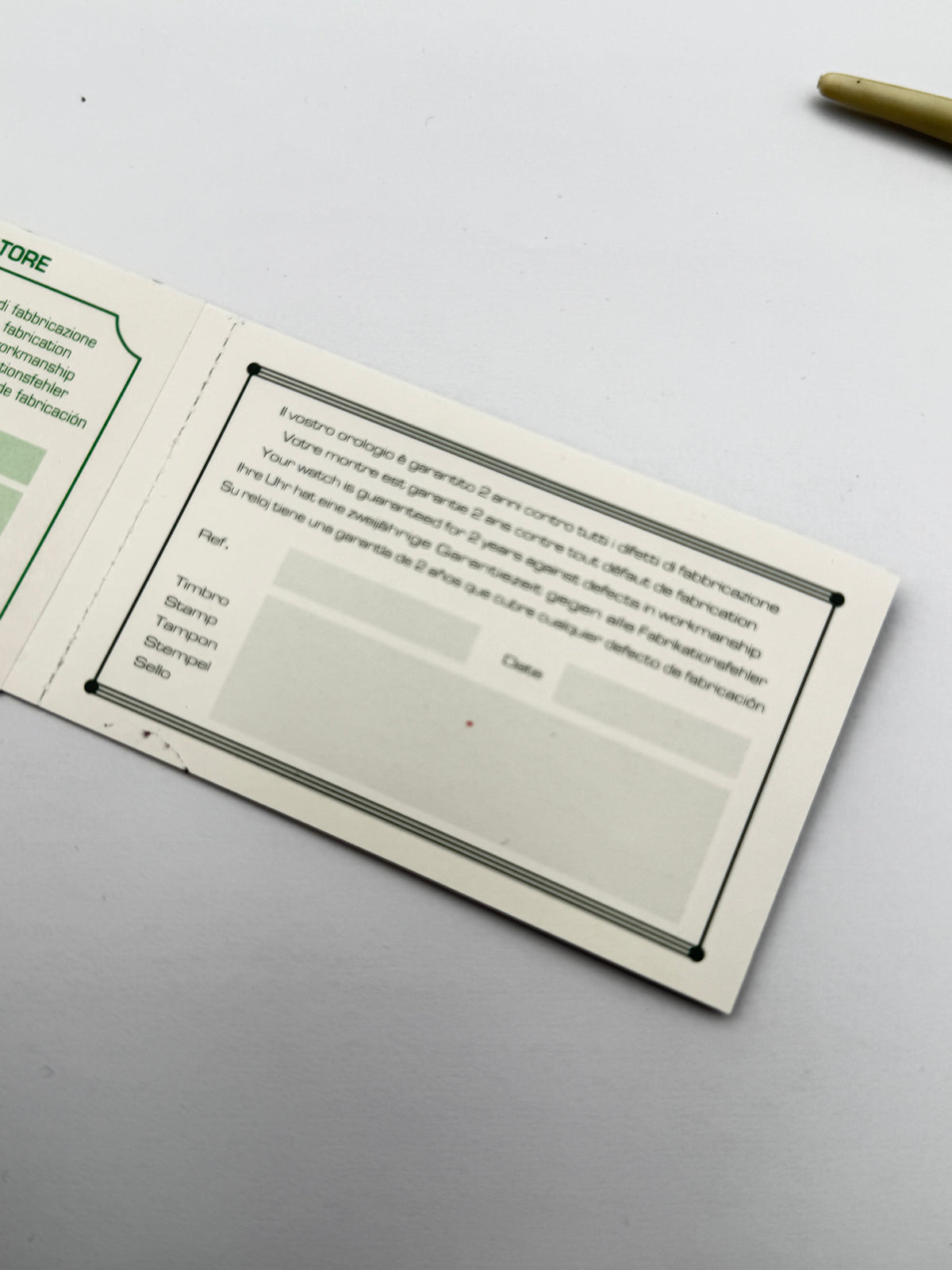 mondia libretto warranty booklet vintage