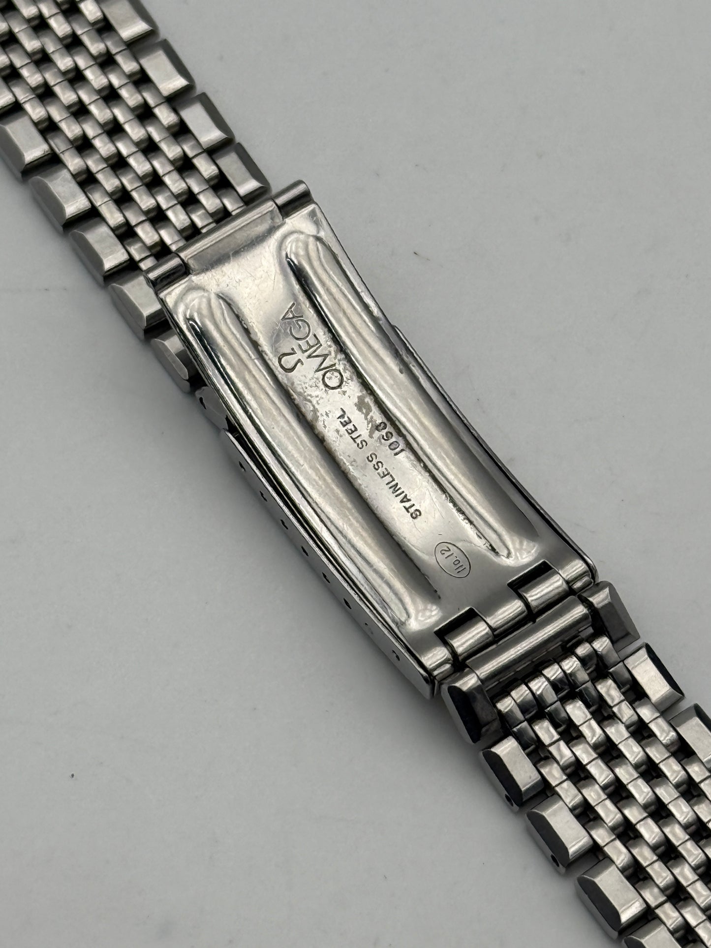 omega 1068 no-12 523 term 18mm bracciale bracelet rice grains vintage