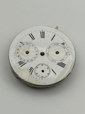 Anonimo pocket watch movement movimento calendar 40.8mm