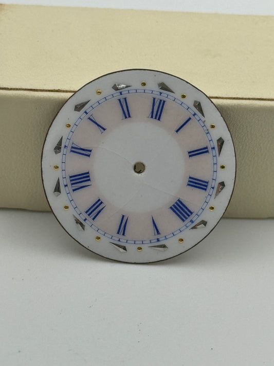 Anonimo pcoket watch dial quadrante porcellana cylinder 32.6mm