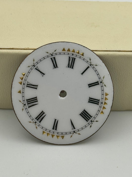 Anonimo pocket watch dial quadrante porcellana cylinder 32.8mm