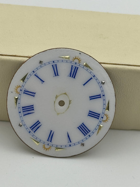 Anonimo pocket watch dial quadrante porcellana cylinder 32.6mm