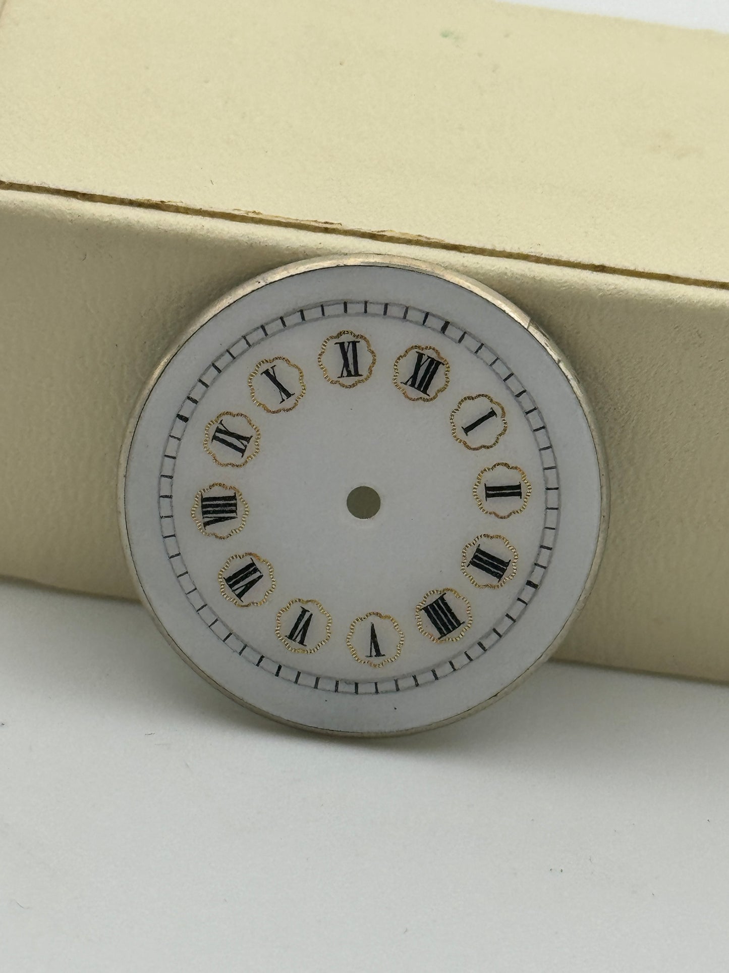 Anonimo pocket watch dial quadrante porcellana cylinder 25.8mm