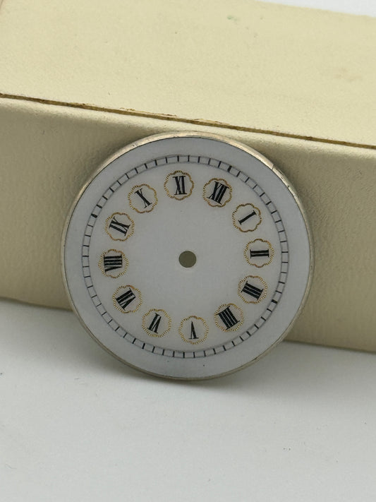 Anonimo pocket watch dial quadrante porcellana cylinder 25.8mm