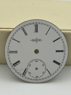 Elgin dial quadrante pocket watch porcelain 34mm
