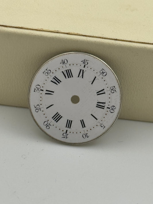 Anonimo porcelain dial quadrante pocket watch cylinder 23.4mm