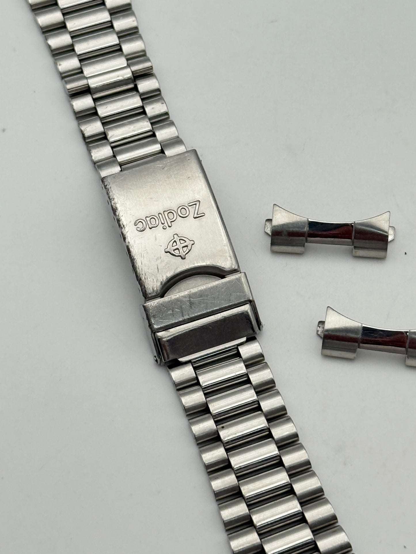 zodiac 20mm diver's automatic 206,20,35 bracciale bracelet steel cinturino strap