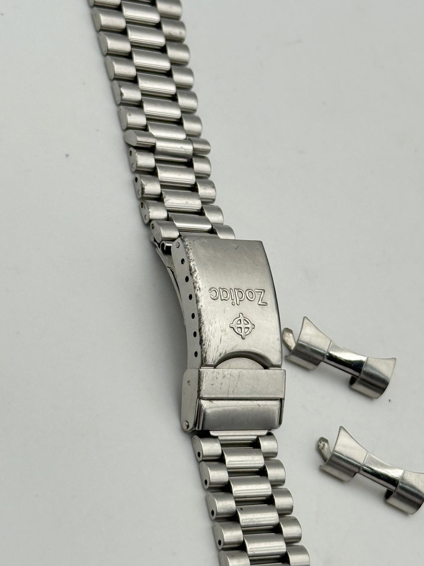 zodiac 20mm diver's automatic 206,20,35 bracciale bracelet steel cinturino strap