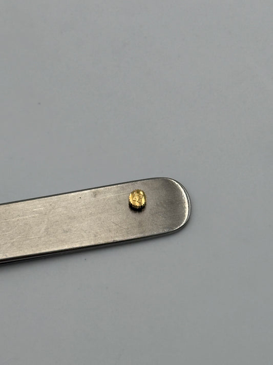 Zenith corona crown dustproof antipolvere 3x1.5mm gold plated