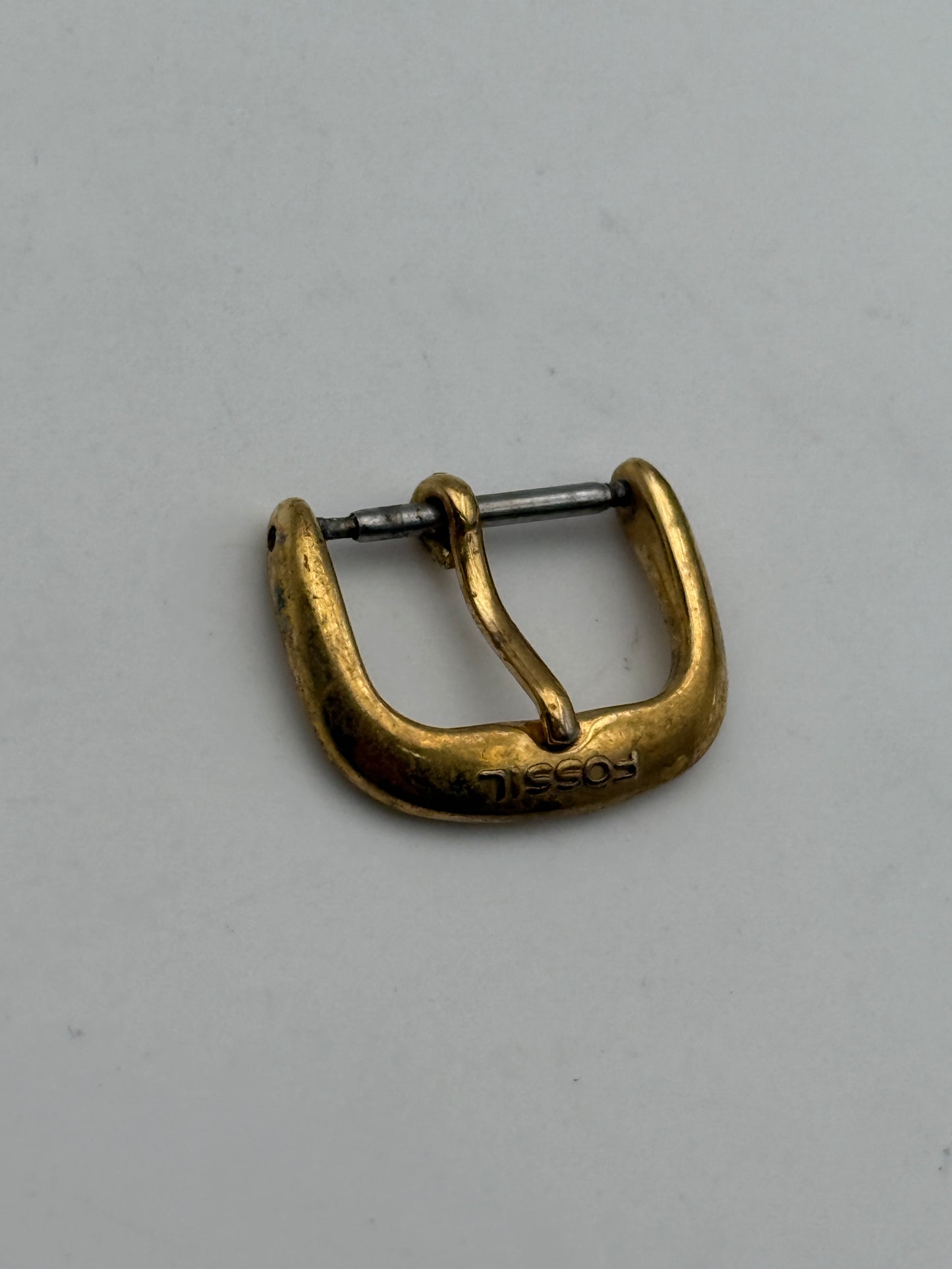 fossil fibbia buckle vintage 16mm gold plated