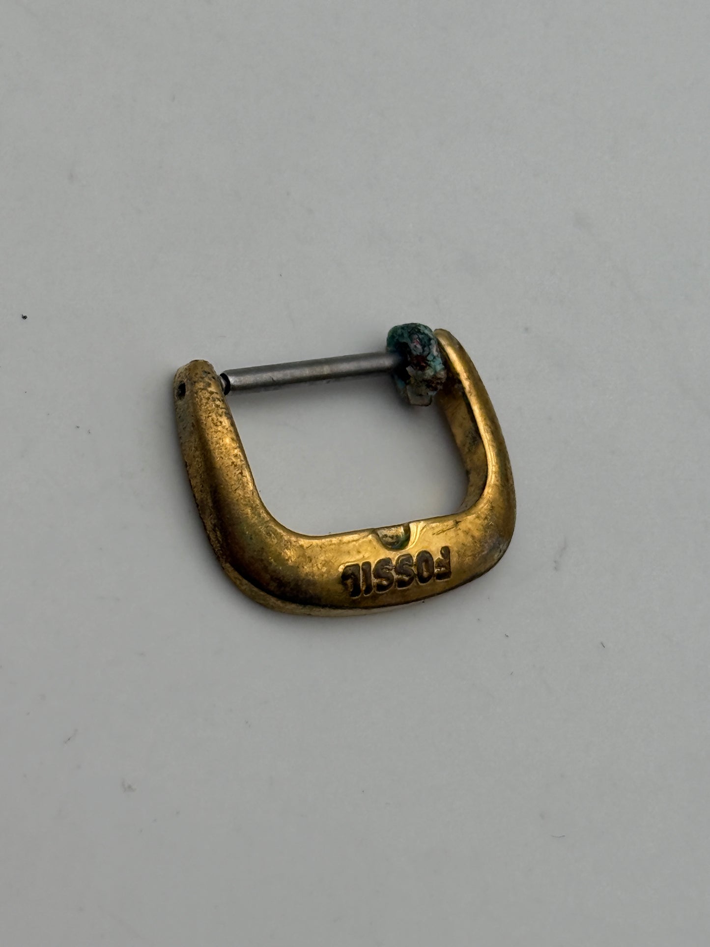 fossil fibbia buckle vintage 16mm gold plated