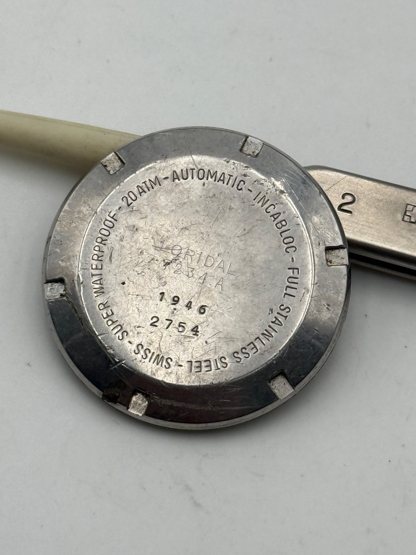 loridal diver a vite 26,7mm 23.5mm fondello caseback watch