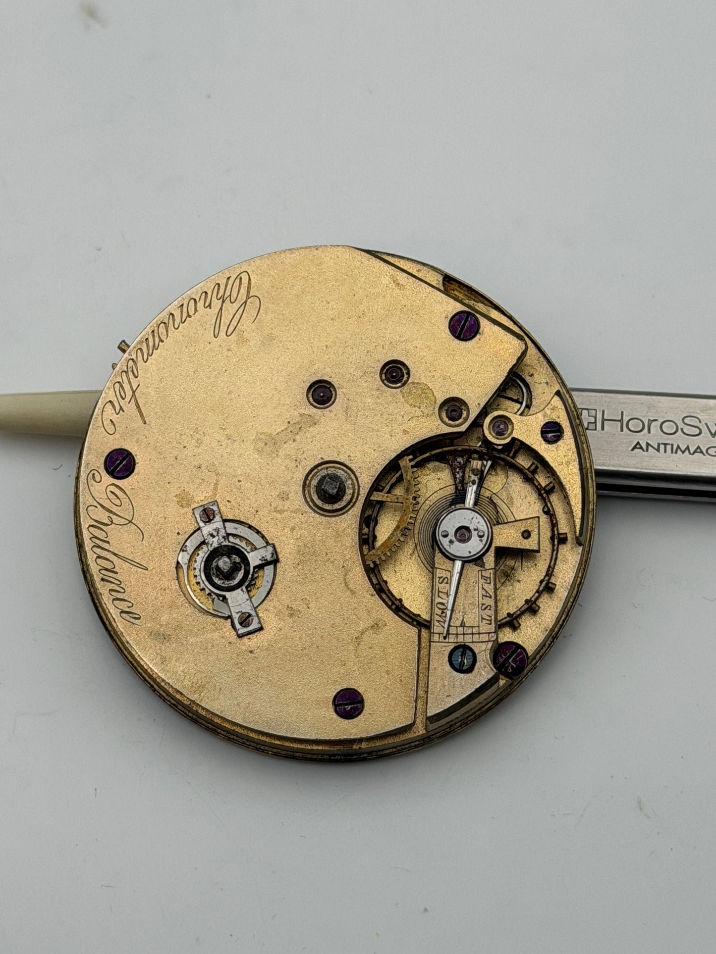 chronometre balance 45mm pocket watch movement movimento
