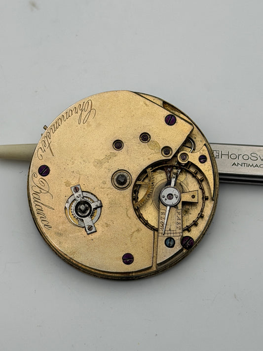 chronometre balance 45mm pocket watch movement movimento