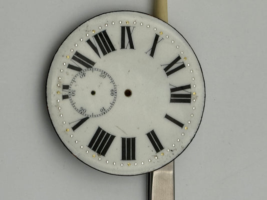 pocket watch dial quadrante porcelain 12h 56.5mm